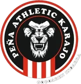 Escudo de la Peña Athletic Karajo con el lema Gogoaren indarra